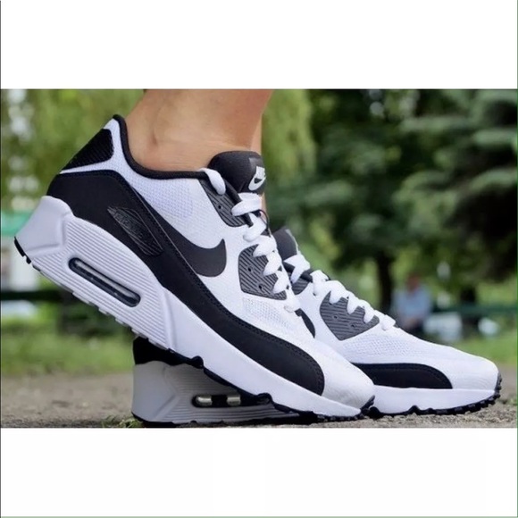 NIKE AIR MAX 90 ULTRA 2.0 WHITE BLACK SHOES - Picture 4 of 7